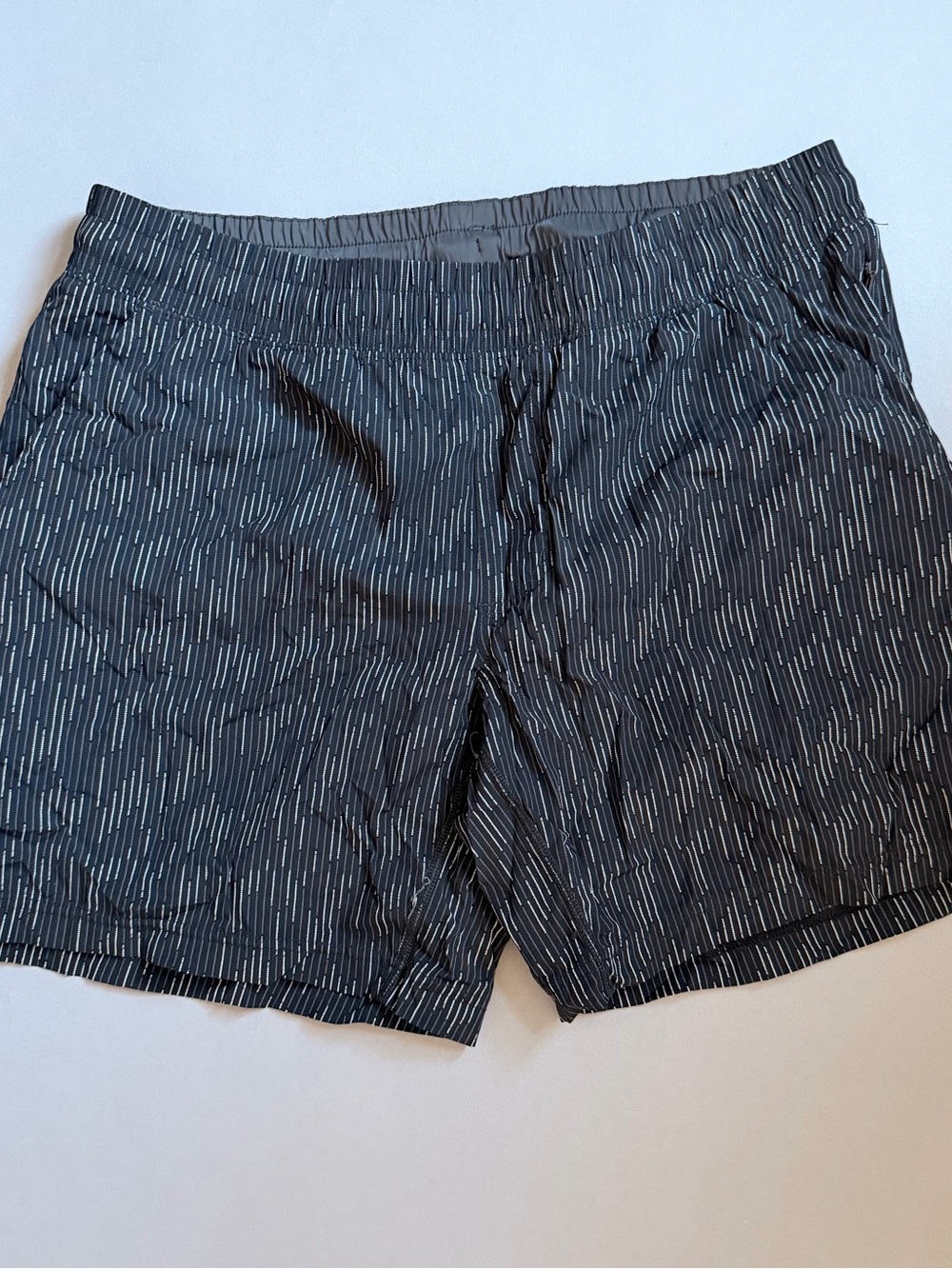 RHONE Black Pinstripe Athletic Shorts